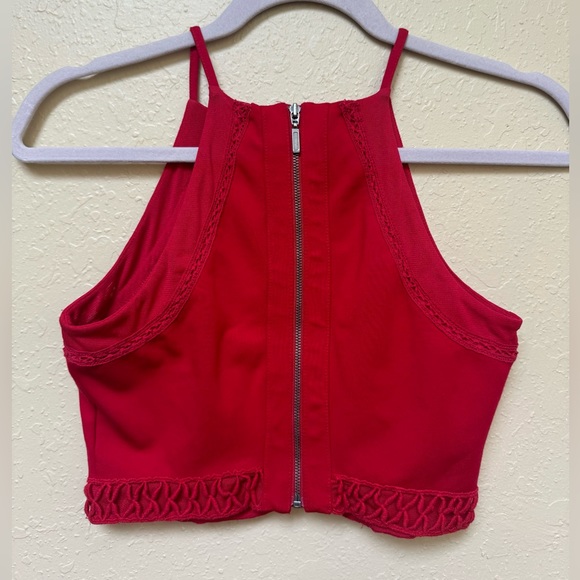 Free People High Neck Crop Tank Top Sz XS - Picture 5 of 9